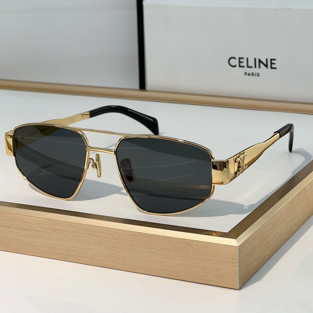 Celine  Metal logo Pattern  sunglasses Top quality （Replica）