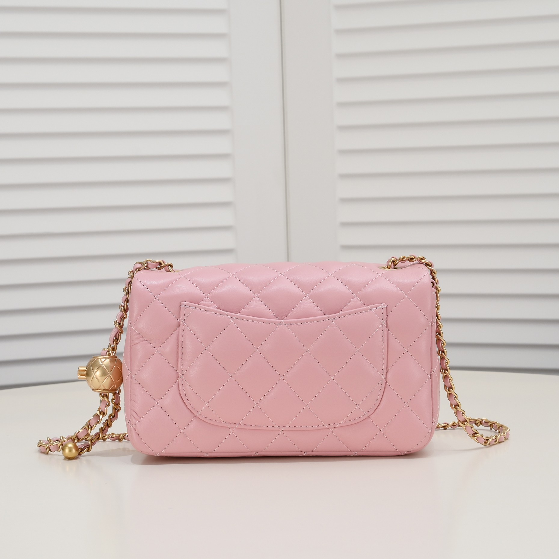 Chanel Cross Body Metal Ball Chain Shoulder Bag Handbag