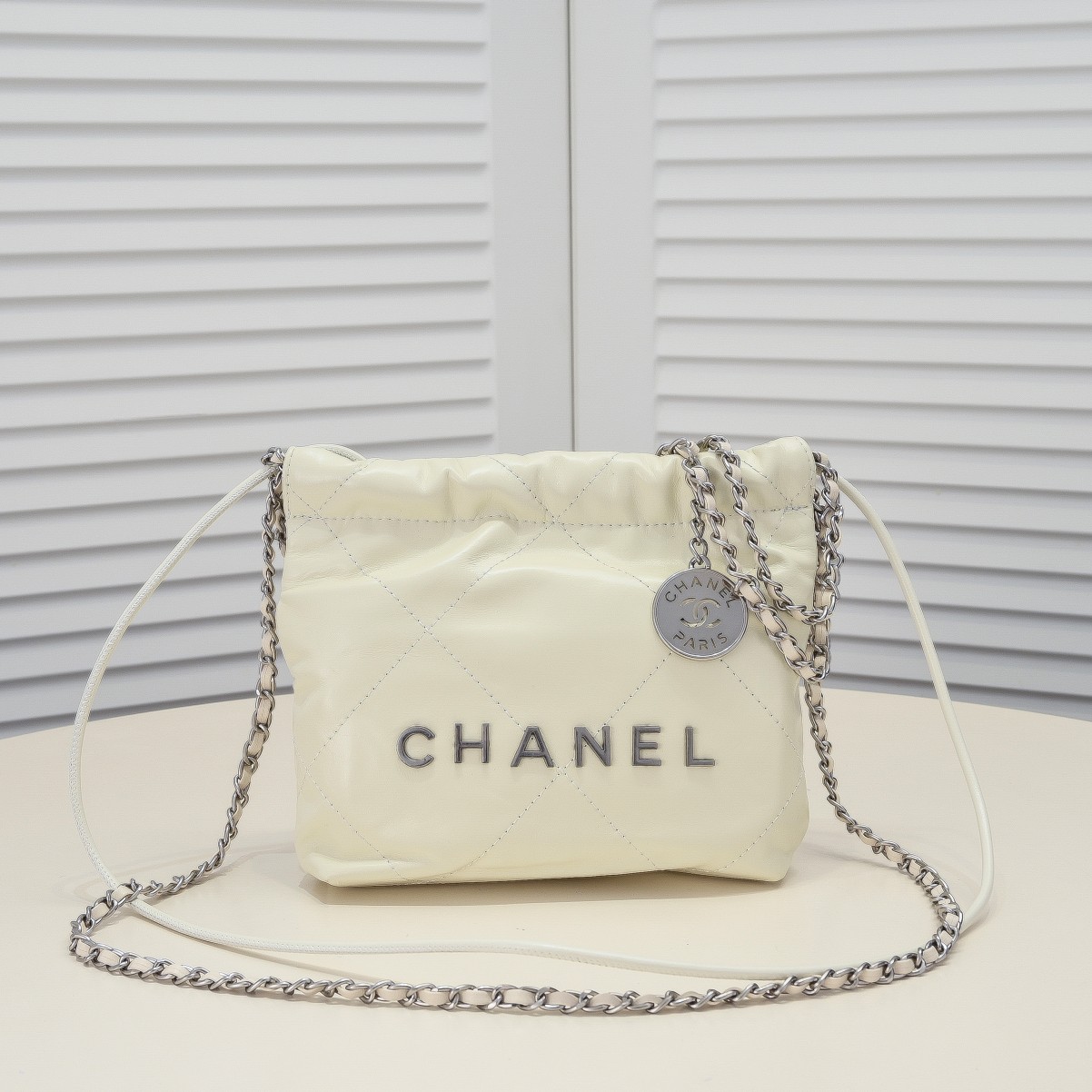 Chanel 22 Trash Bag Silver Hardware Mini Shoulder Bag Handbag