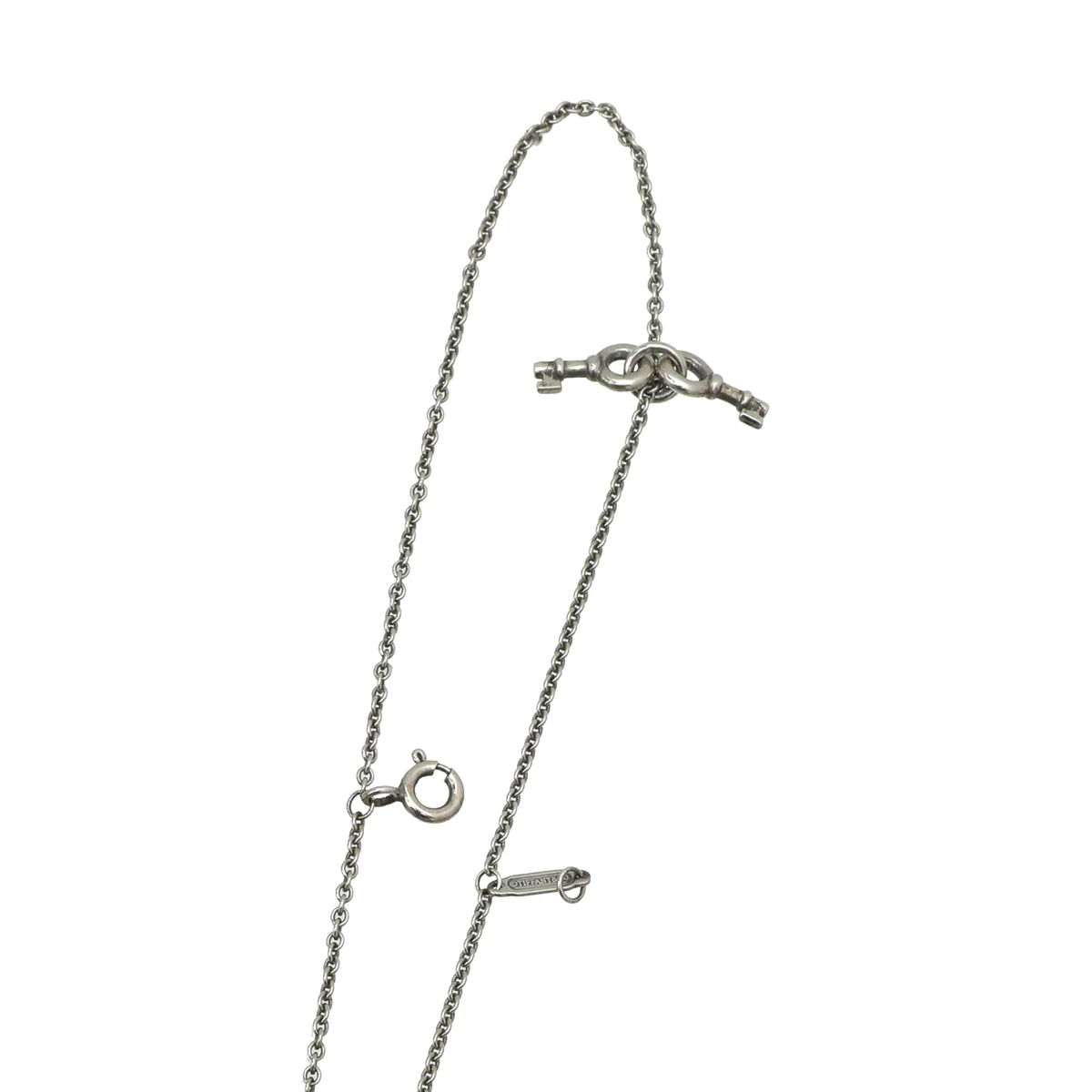 Tiffany & Co Silver 925 Heart Key Charm Bracelet