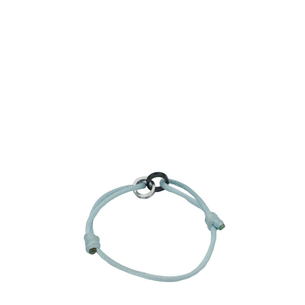 Cartier 18K White Gold 4 Diamond Black Ceramic Cord Love Bracelet