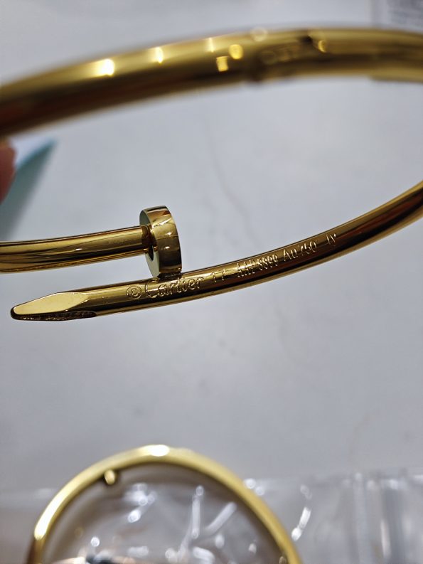 Cartier Nail Bracelet Dupe, White Gold & Rose Gold & Yellow Gold with Diamonds