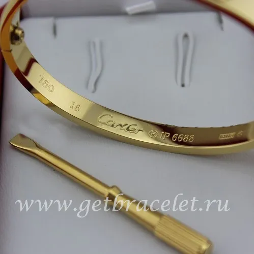 Replica Cartier Yellow Gold Love Bracelet For Men and Women B6035516 (New Version - Prevent Screws Fall Out)
