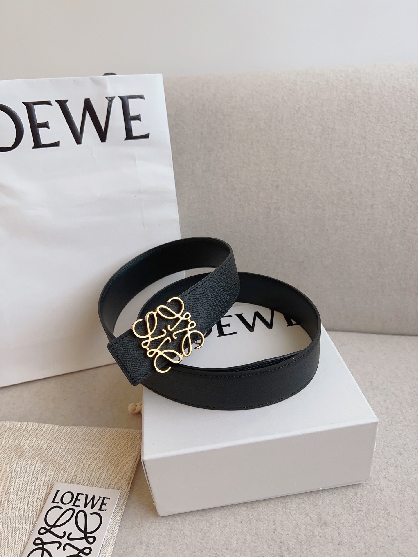 Loewe Leather Belts 1:1 Mirror Version