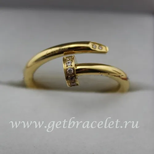 Fake Cartier Juste Un Clou Ring Yellow Gold Diamonds