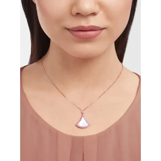 BVLGARI DIVAS' DREAM NECKLACE, White Mother-of-Pearl & Malachite, Three Style