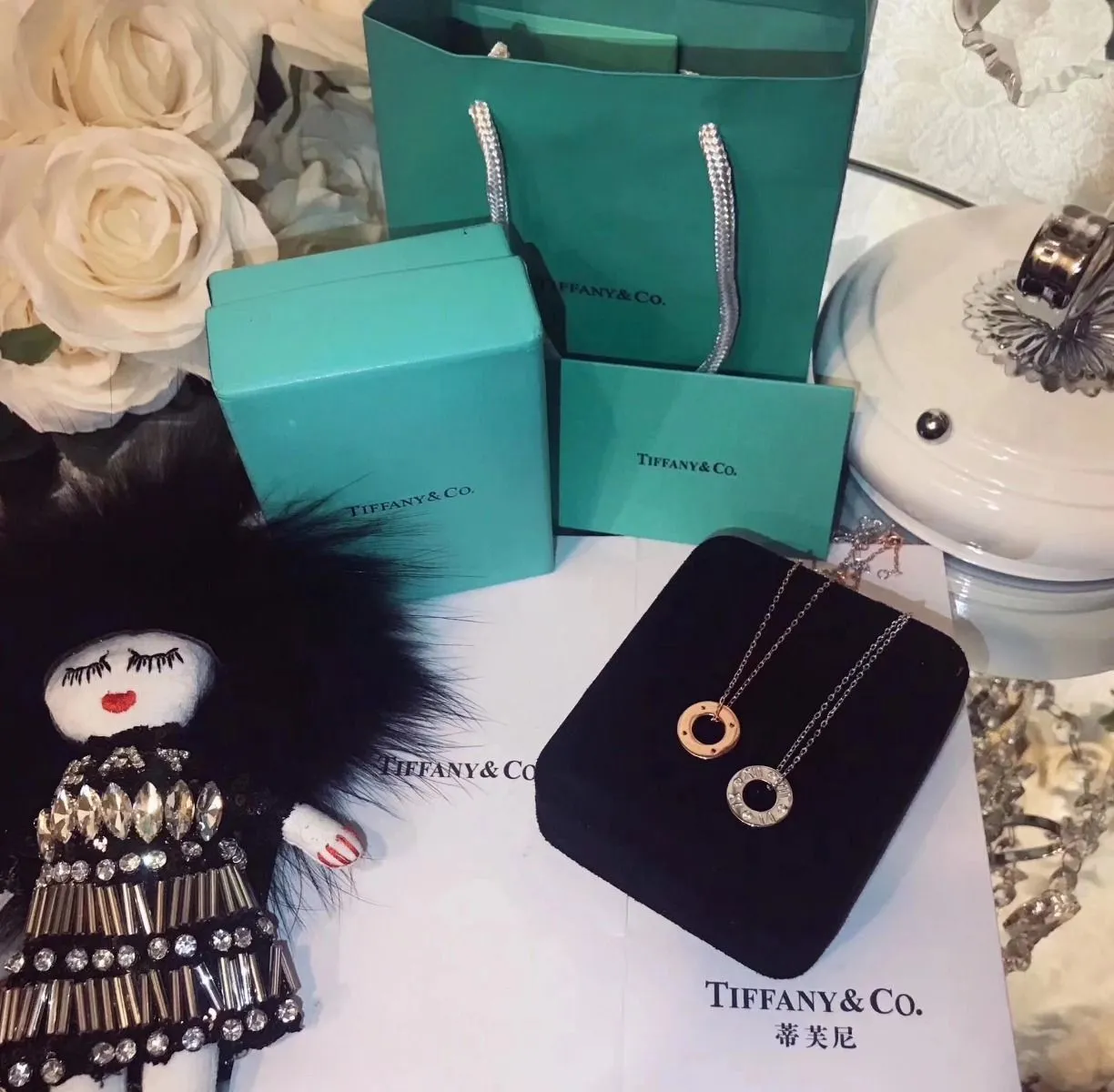 Replica Tiffany Atlas Pierced Circle Pendant Studded Diamonds Necklace Jewelry Online Shop 34160856/30480554