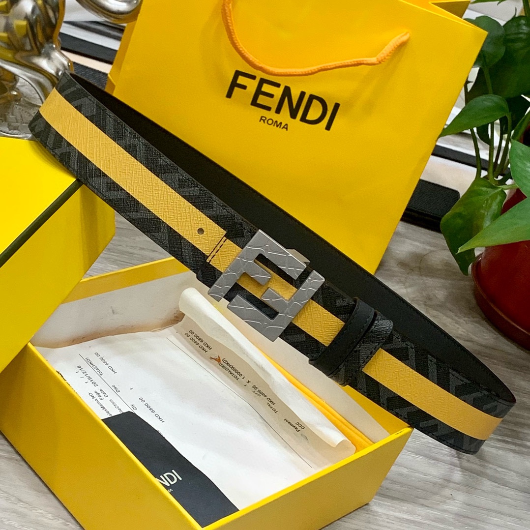 Fendi Leather Belts 1:1 Mirror Version
