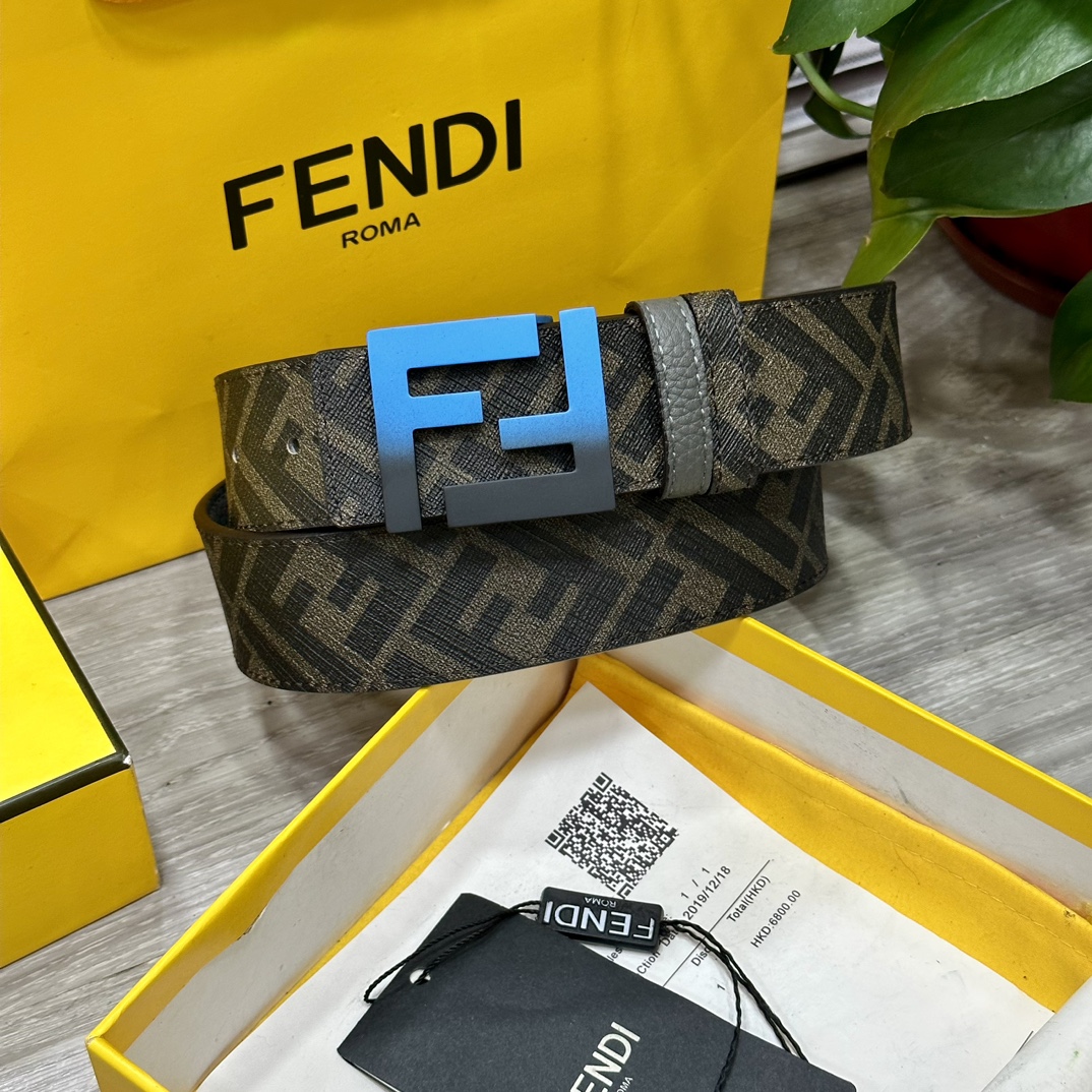 Fendi Leather Belts 1:1 Mirror Version