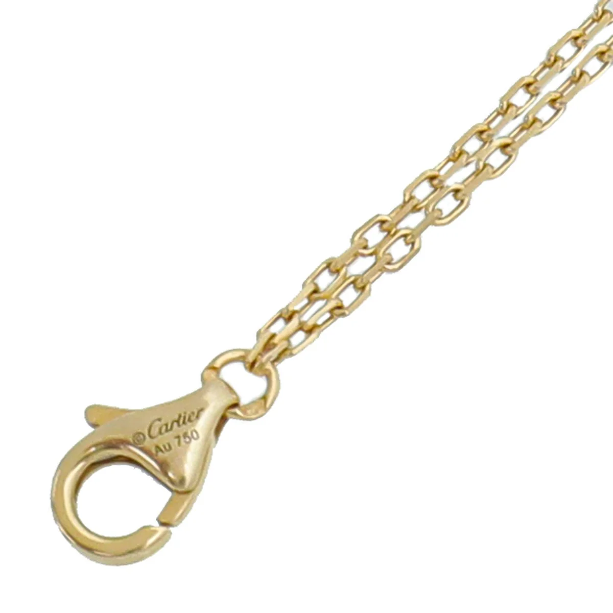 Cartier 18K Yellow Gold 2 Diamonds Love Double Chain Bracelet