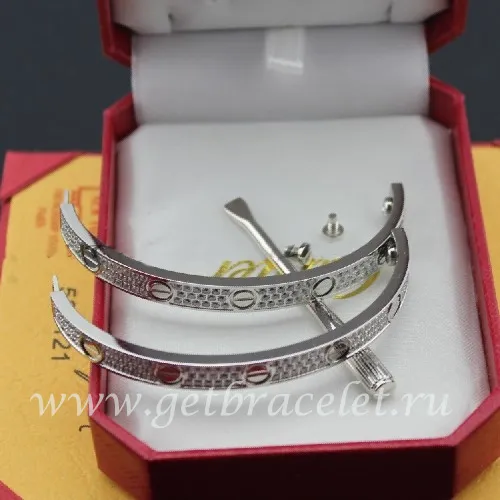 Replica Cartier Love Bracelet White Gold Diamonds N6033601