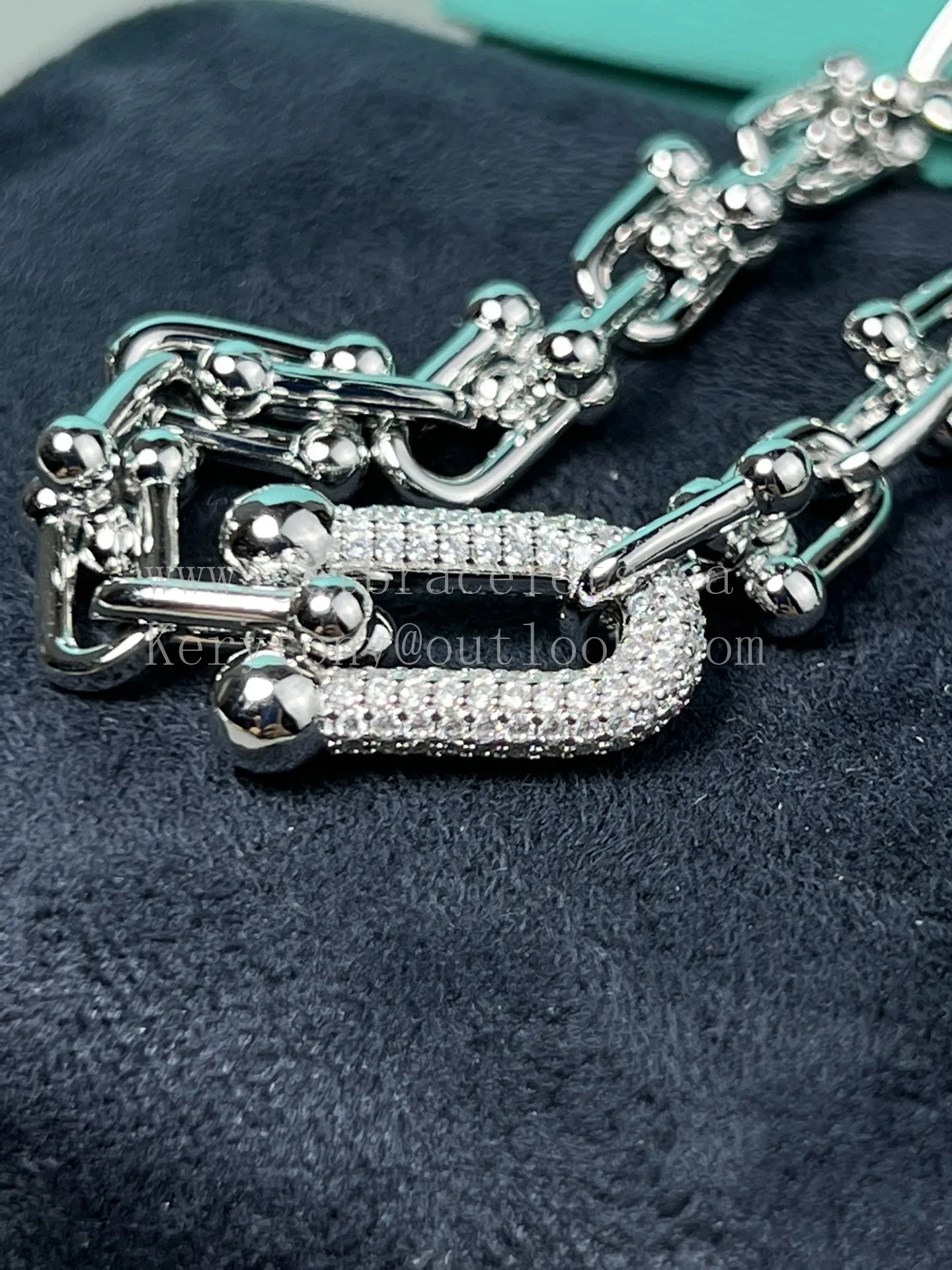 Tiffany HardWear Link Short Necklace Yellow Gold/White Gold