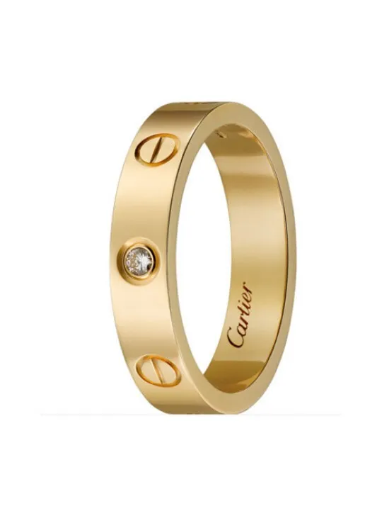 Replica Cartier Love Wedding Band 18K Yellow Gold Love Ring With 1 Diamonds B4056100