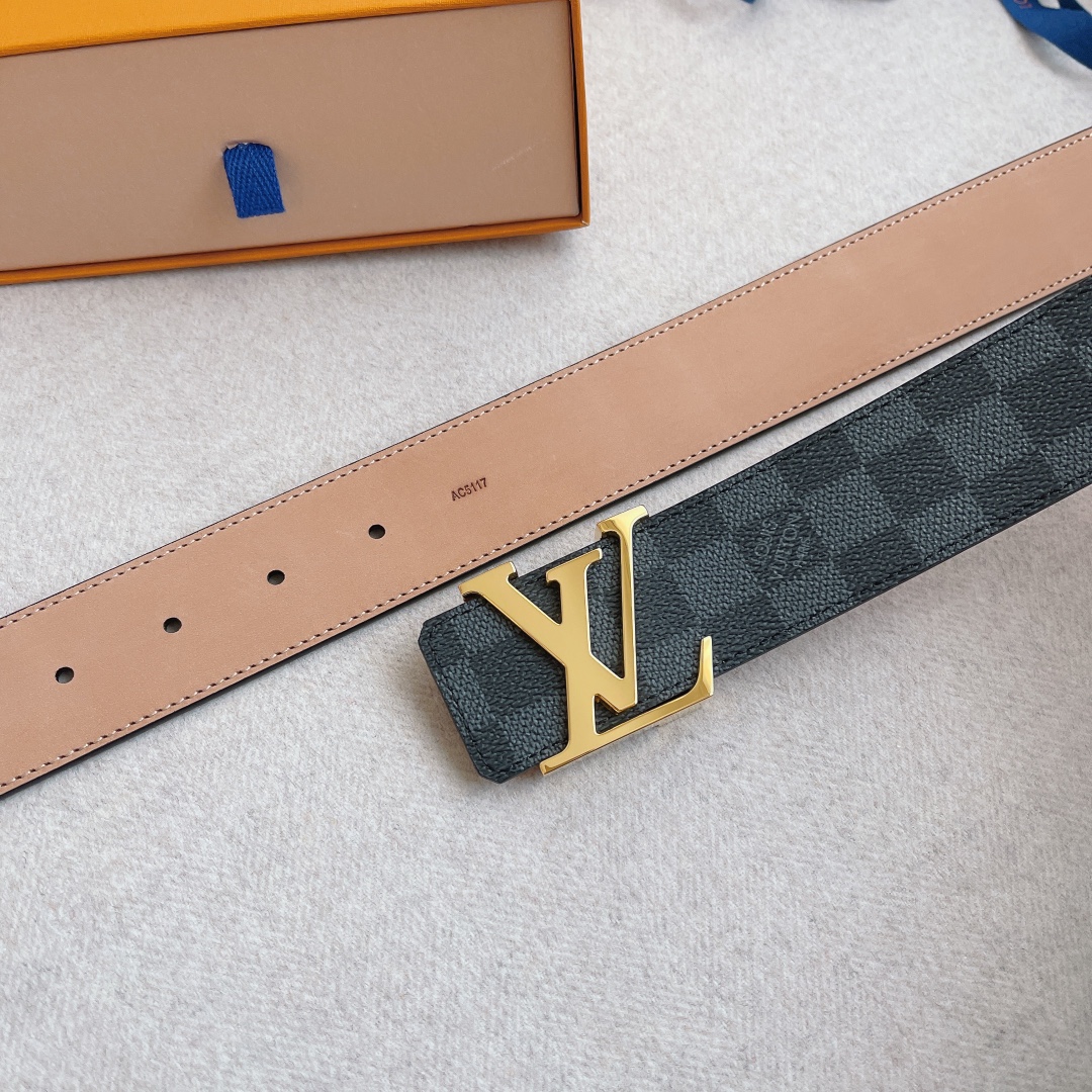 Louis Vuitton LV Leather Belts 1:1 Mirror Version