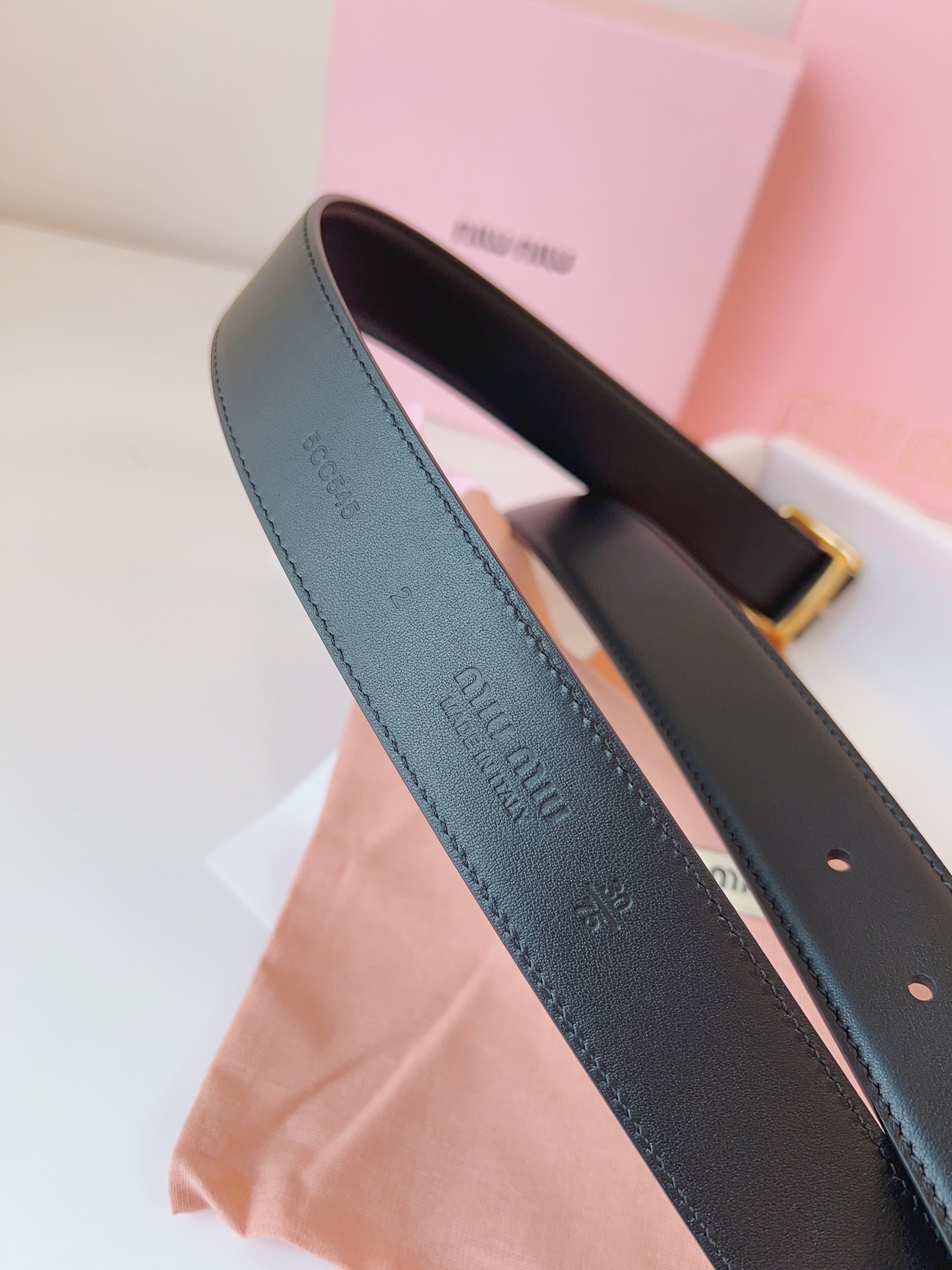 MiuMiu Leather Belts 1:1 Mirror Version