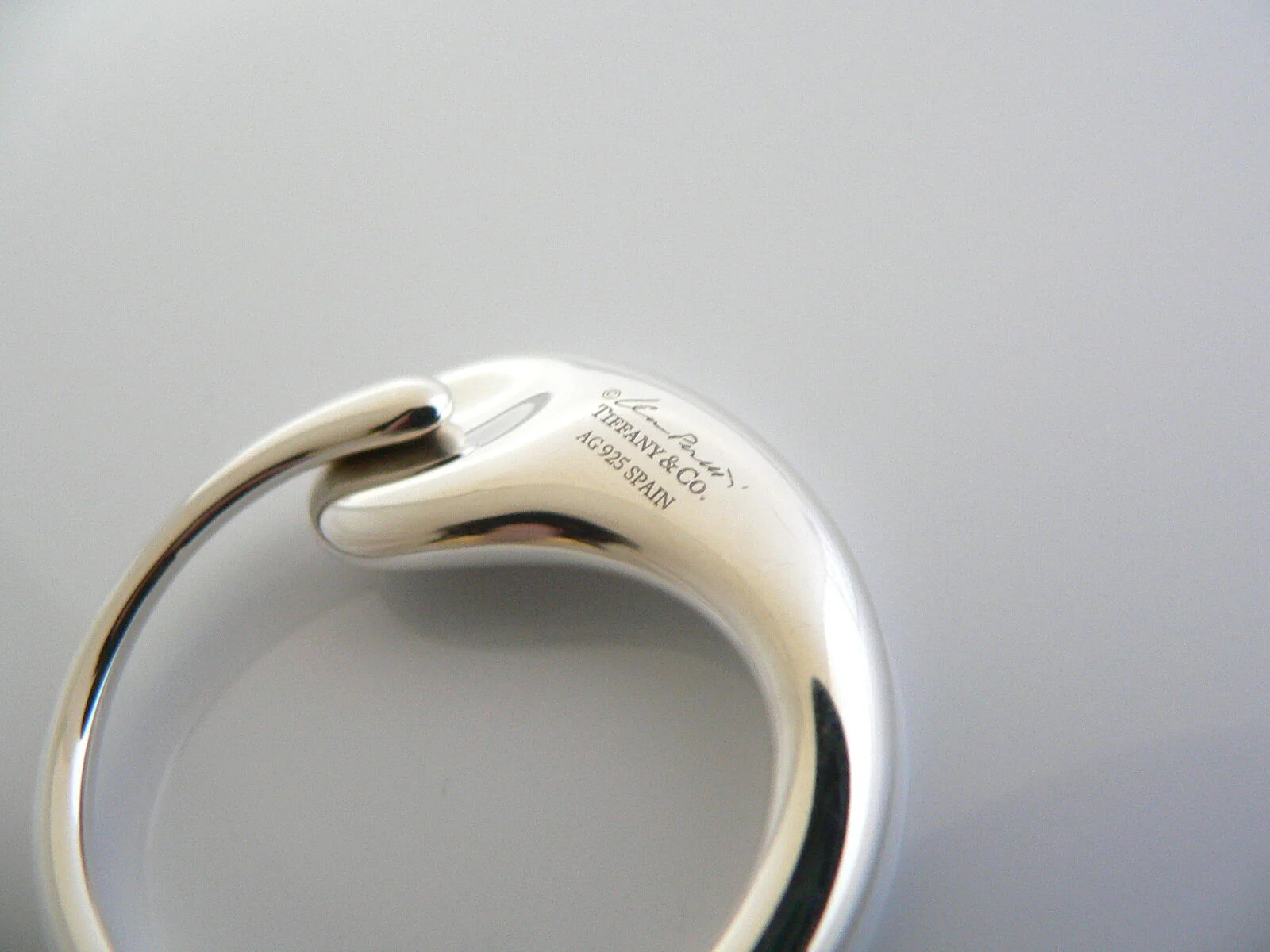 Tiffany & Co Silver Peretti Eternal Circle Key Ring Keychain Keyring Gift Love