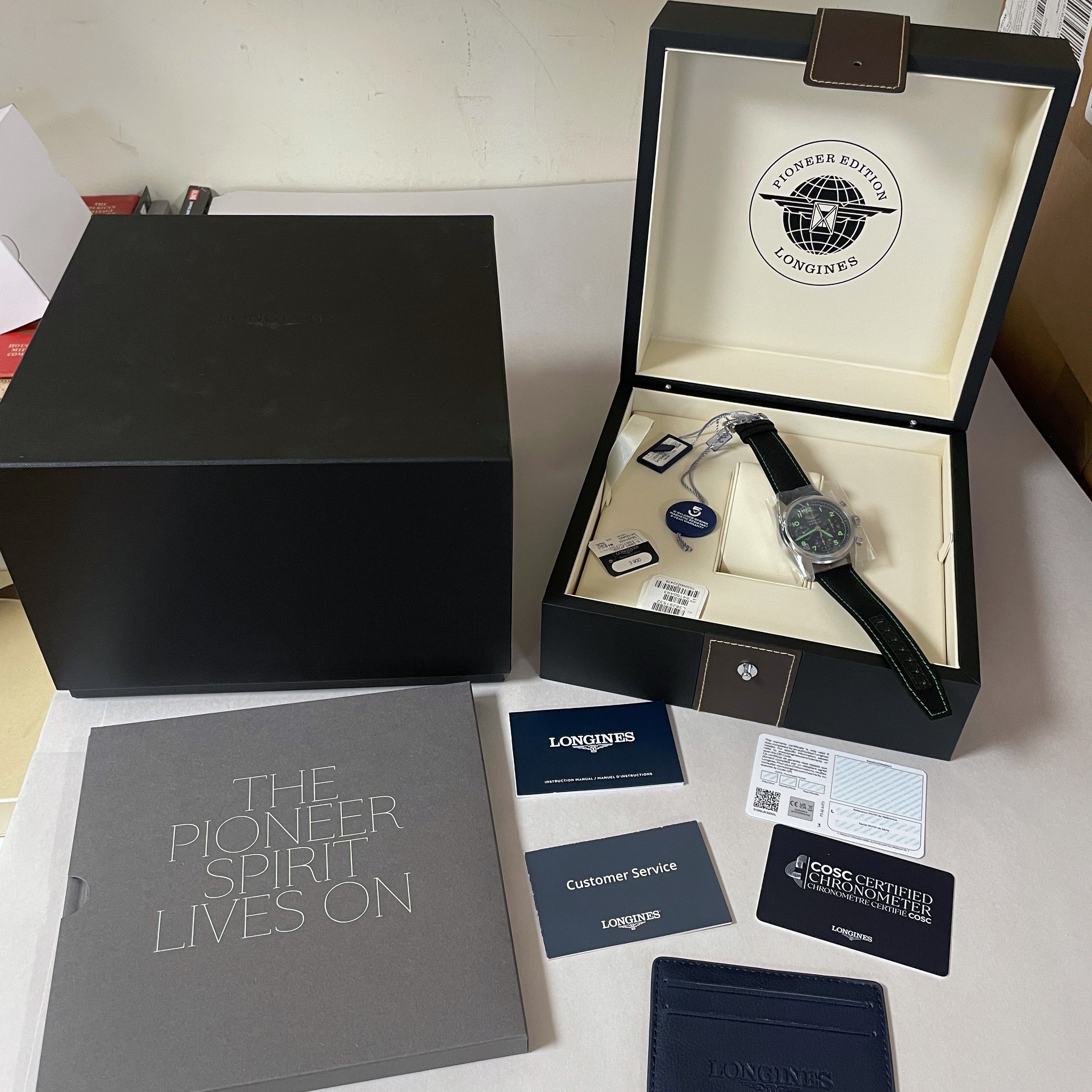 Spirit 42MM Pioneer Edition Titanium Watch Black Green L38291532