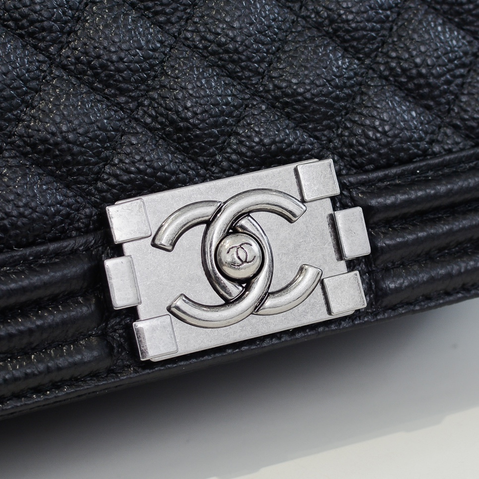 Chanel Leboy litchi or lychee pattern Shoulder Bag Handbag