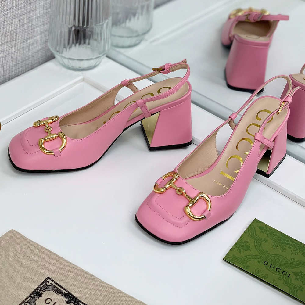 Gucci Buckle High Heels  Slide Sandal (Replica)