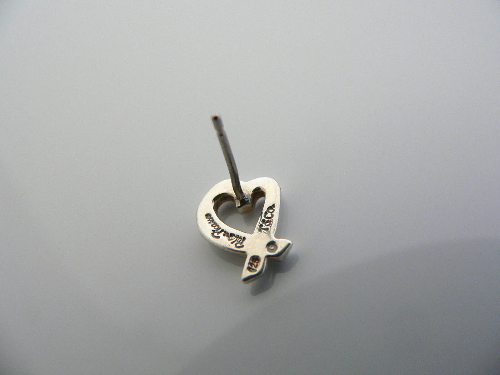 Tiffany & Co Silver Picasso Mini Loving Heart Earrings Studs Gift Love Statement