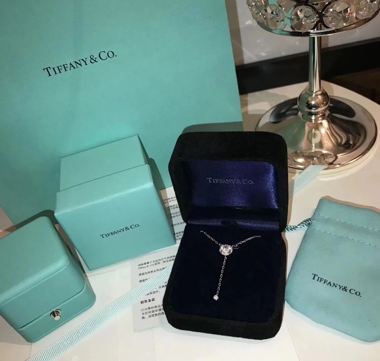 Tiffany Elsa Peretti By The Yard Diamonds Pendant Necklace Price In Toned UK Price