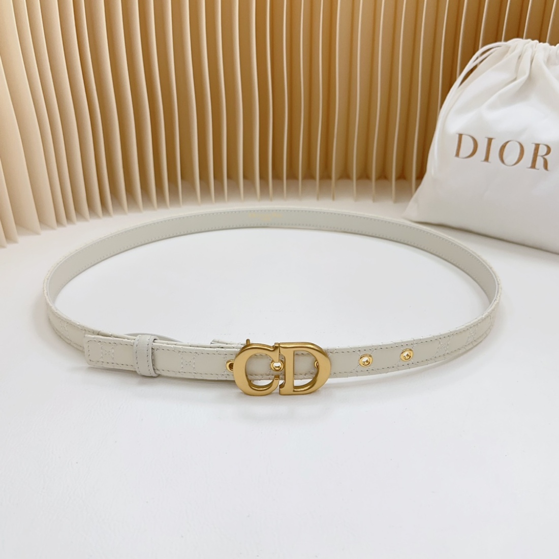 Dior double sided sheepskin with calf leather,  Women Belt 20MM