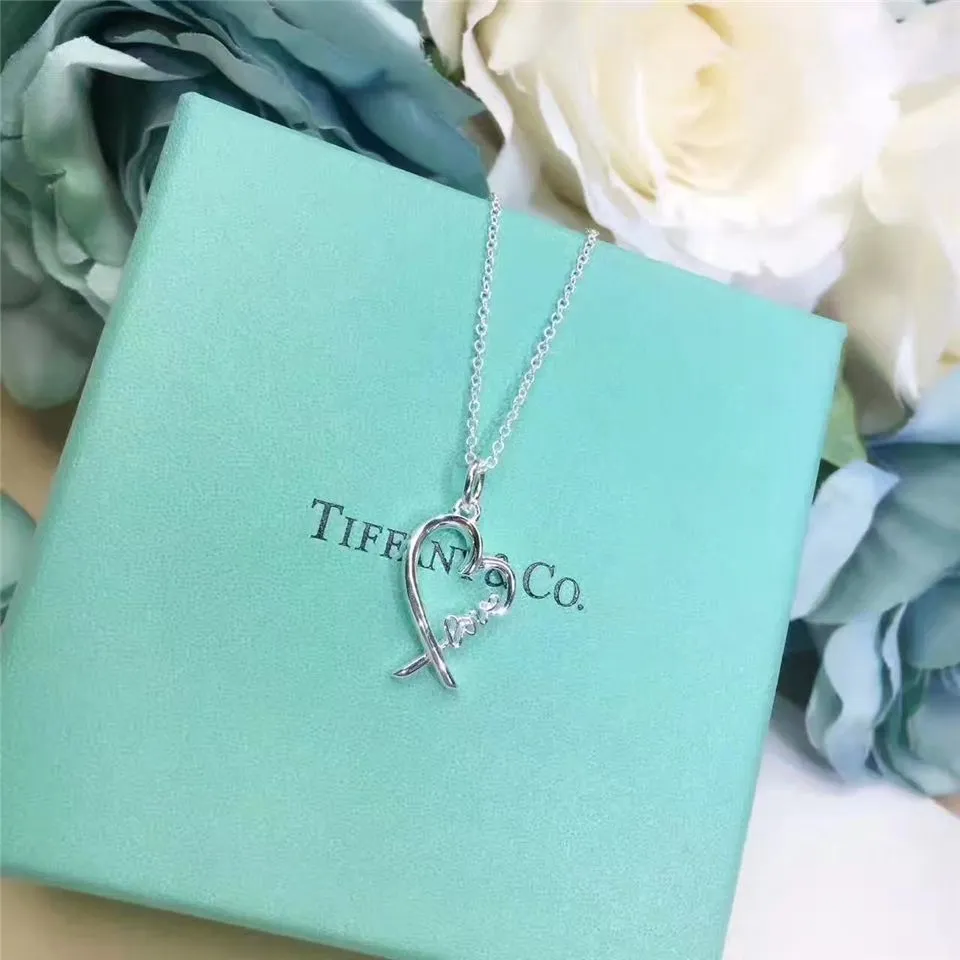 Tiffany Paloma Picasso Heart Pendant With love Letter Chain Necklace Hot Selling Jewellery Online 37721271