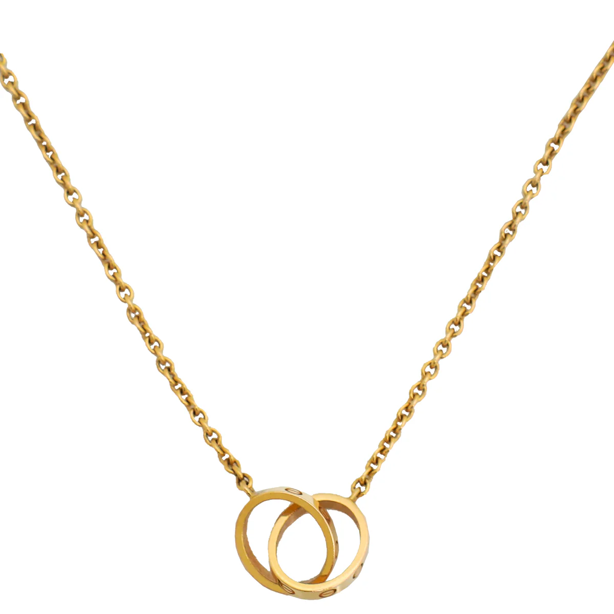 Cartier 18K Rose Gold Love 2 Hoops Necklace