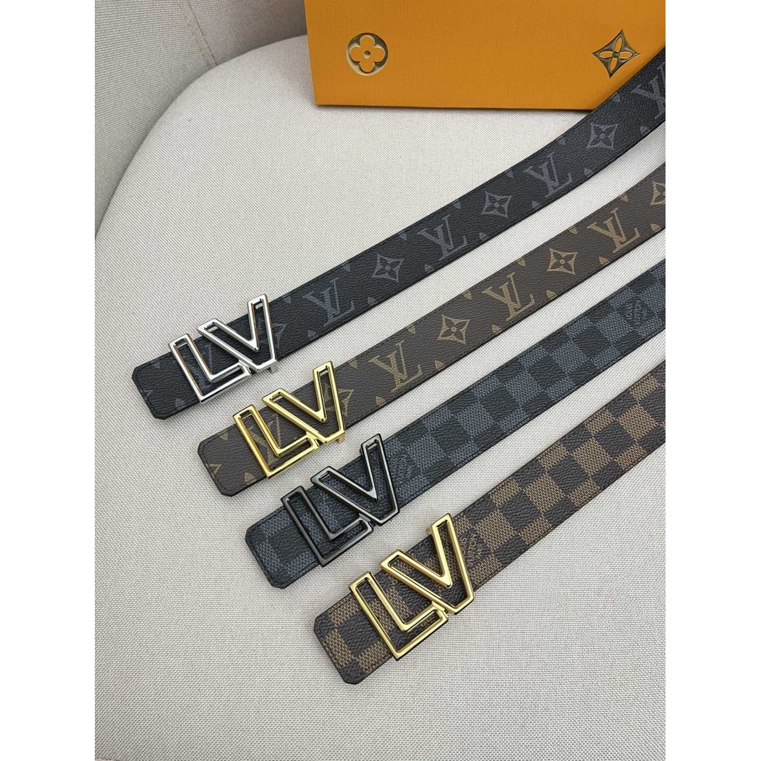 LV Cowhide Men's Belt  40MM