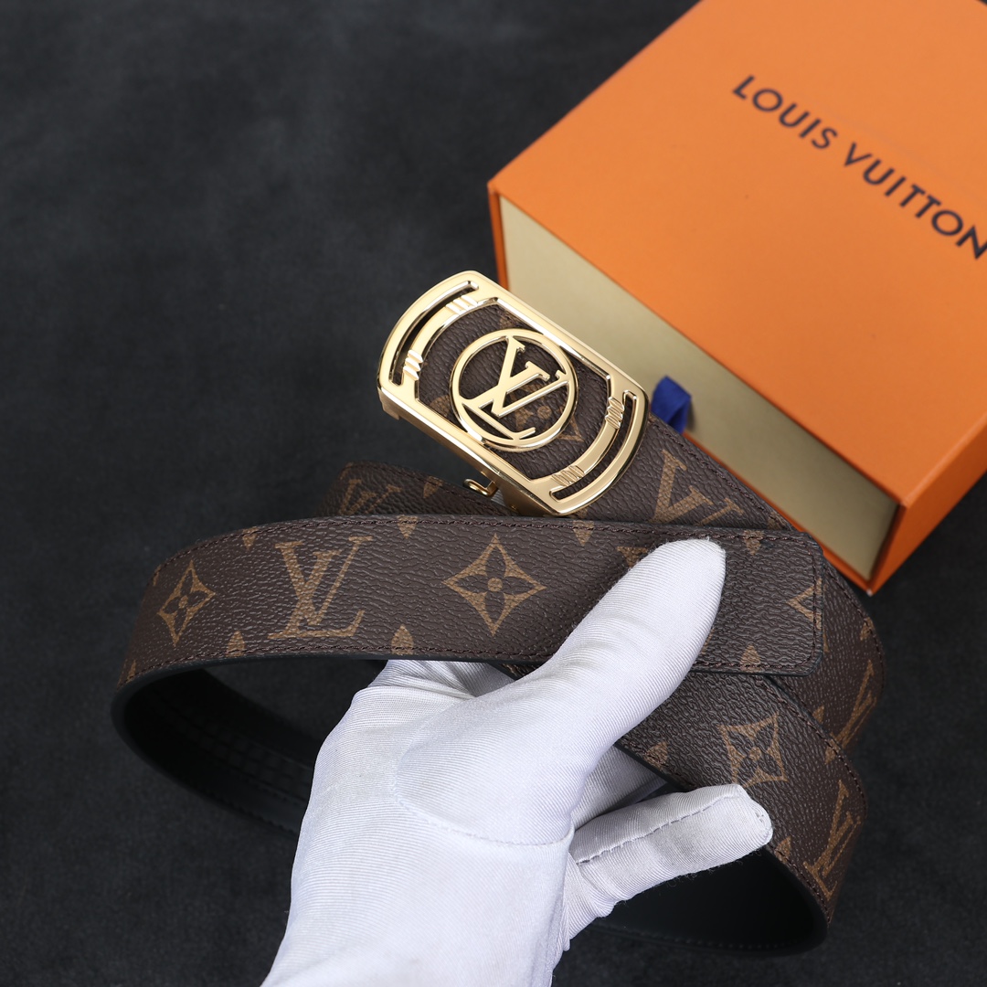 Louis Vuitton LV Leather Belts 1:1 Mirror Version