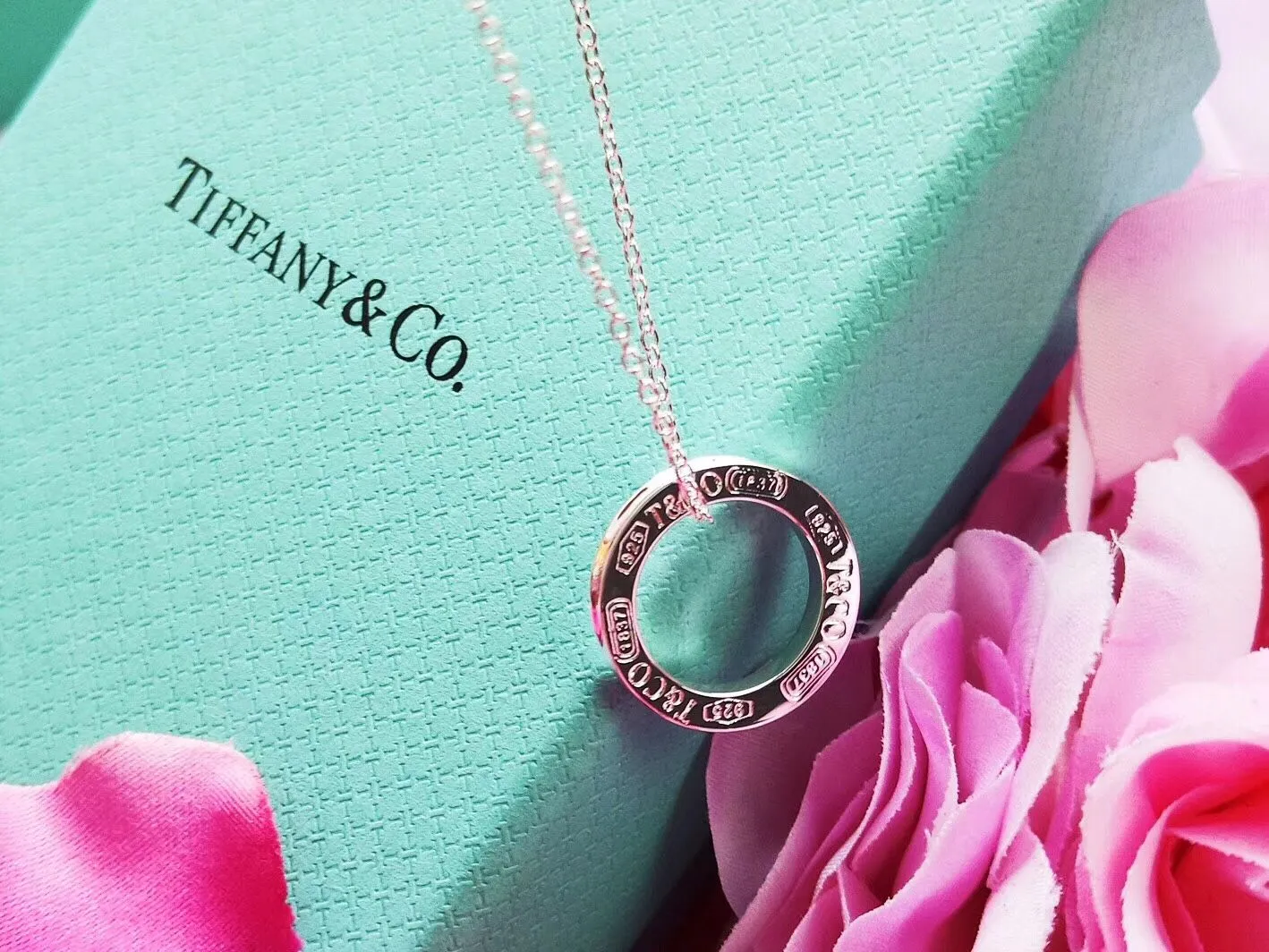 Superior Quality Tiffany 1837? Circle Pendant Single Loop Silver Gold Necklace For Ladies Online