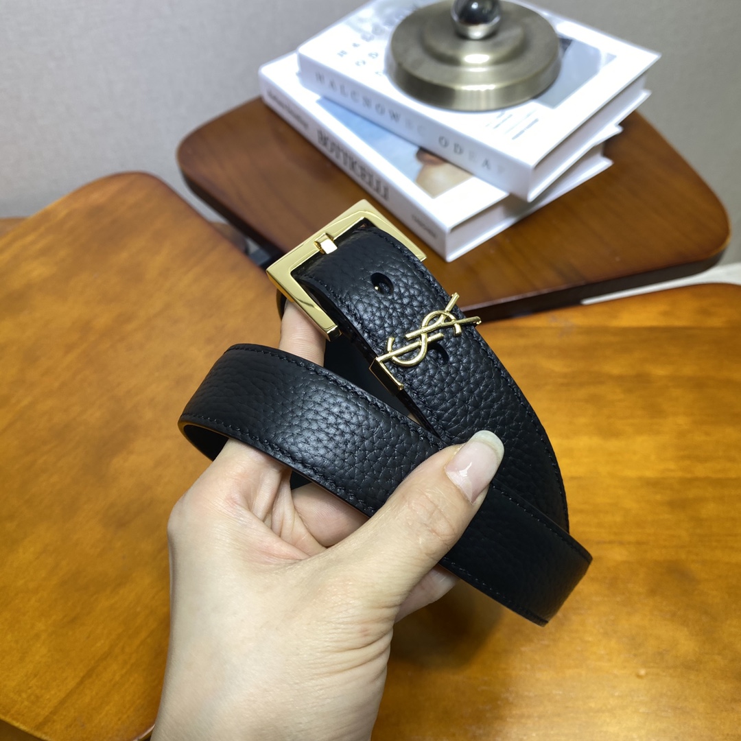 YSL Saint Laurent Leather Belts 1:1 Mirror Version
