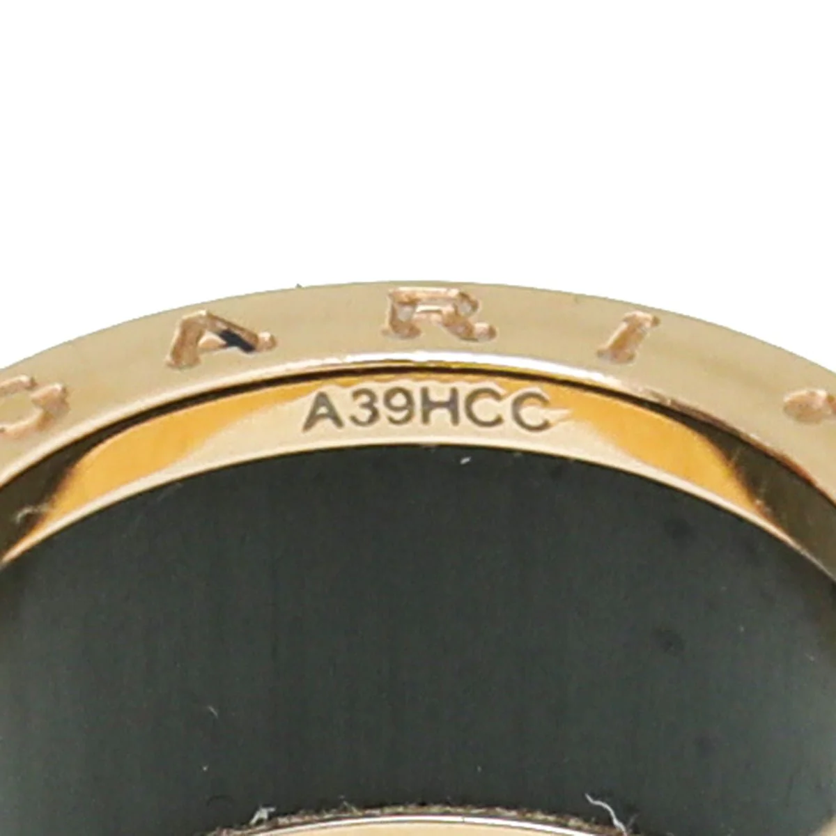 Bvlgari 18K Rose Gold Blue Marble b Zero1 Band 4 Ring 54