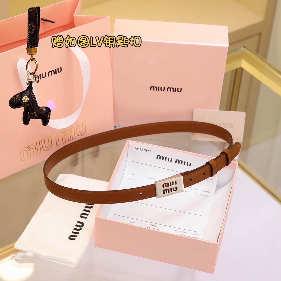 MiuMiu Leather Belts 1:1 Mirror Version