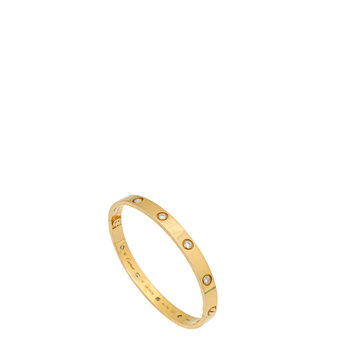 Cartier 18K Rose Gold 10 Diamond Love Bracelet 18