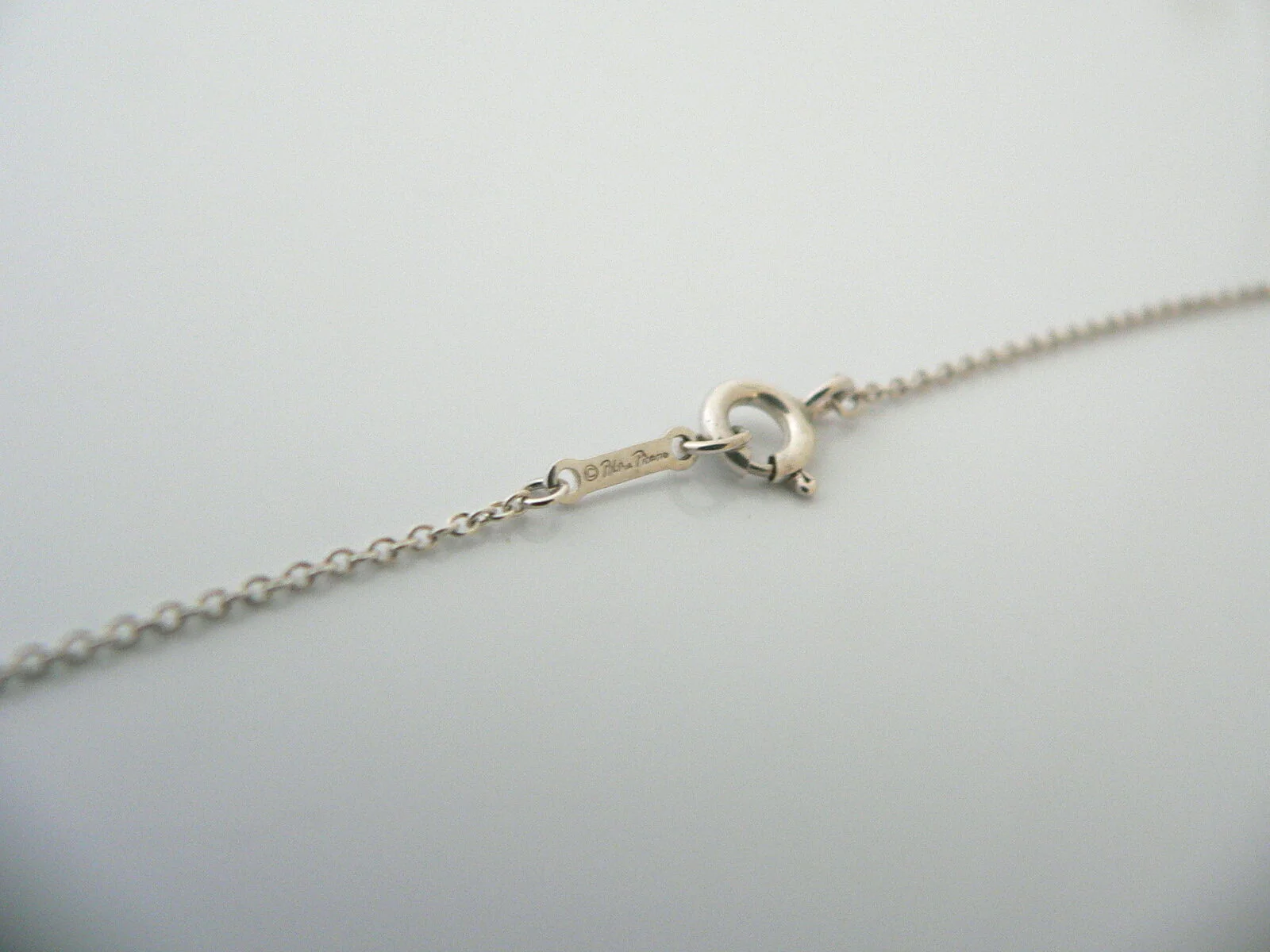 Tiffany & Co Silver Picasso Red Enamel LOVE Loving Heart Necklace Pendant Chain