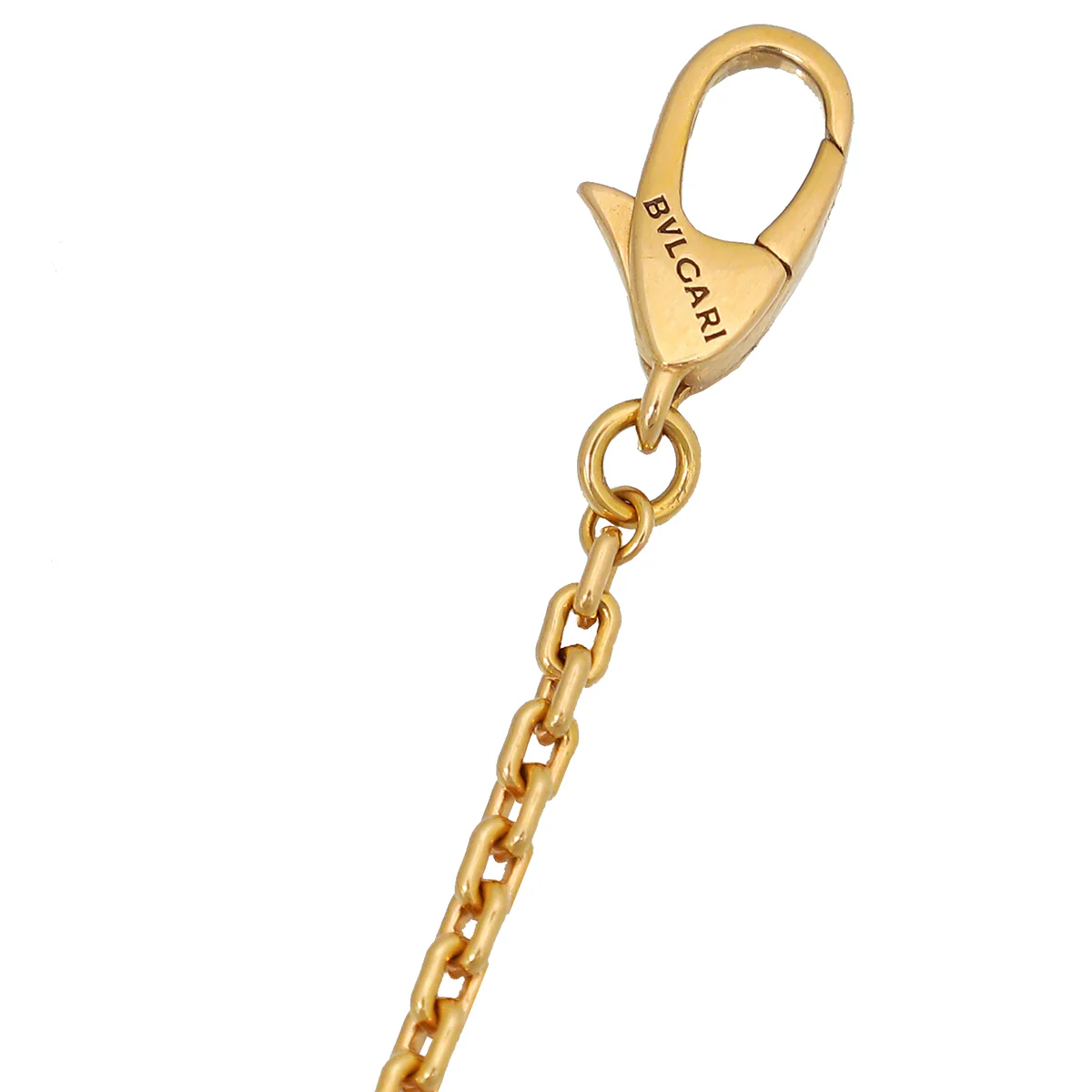 Bvlgari 18K Rose Gold Diamond Onyx Serpenti Viper Pendant Necklace