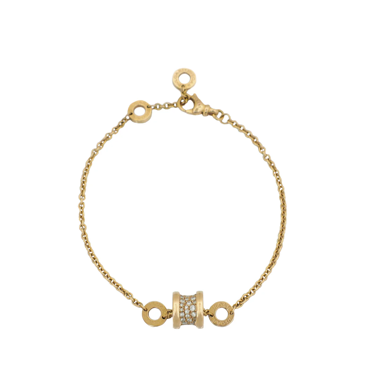 Bvlgari 18K Rose Gold Diamond B.zero1 Soft Bracelet