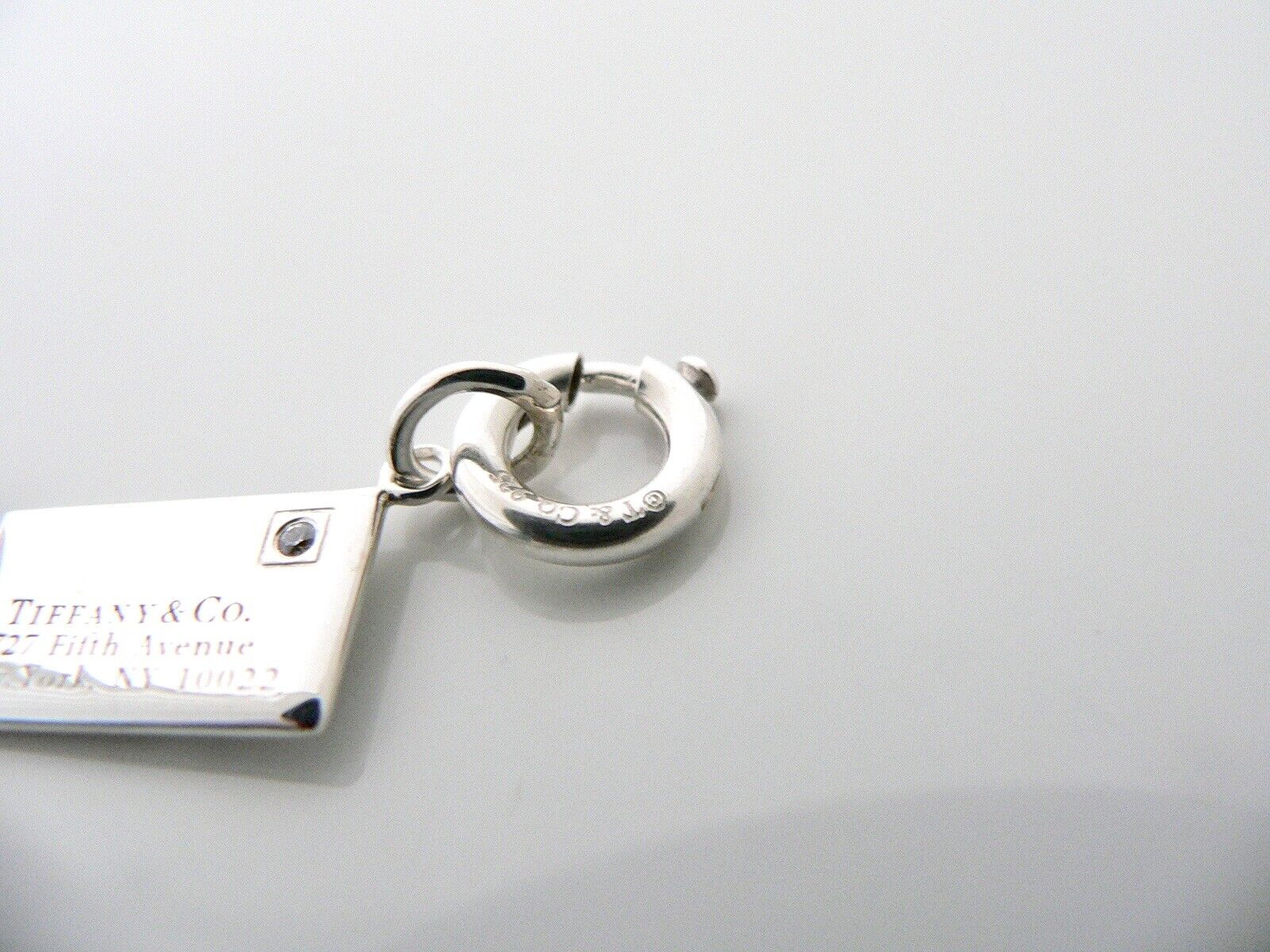 Tiffany & Co Diamond Charm Envelope Letter Pendant 4 Necklace Bracelet Clasp Art