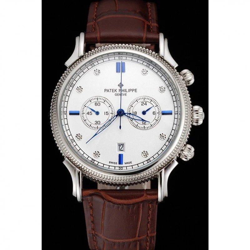 Chronograph White Dial With Diamonds 40 mm, Stainless Steel
