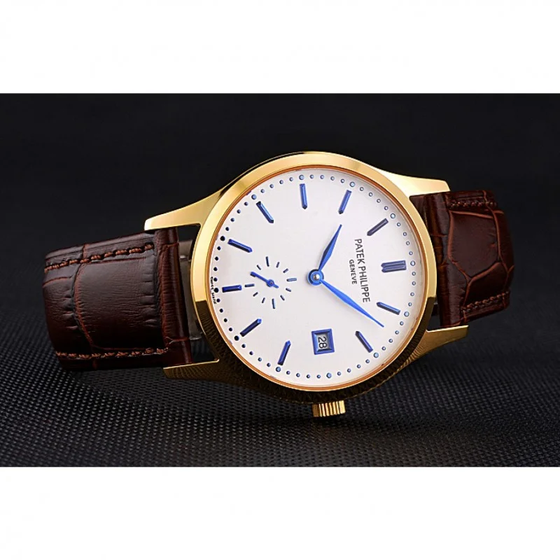 Calatrava Dial White 41 mm, Yellow Gold Plated