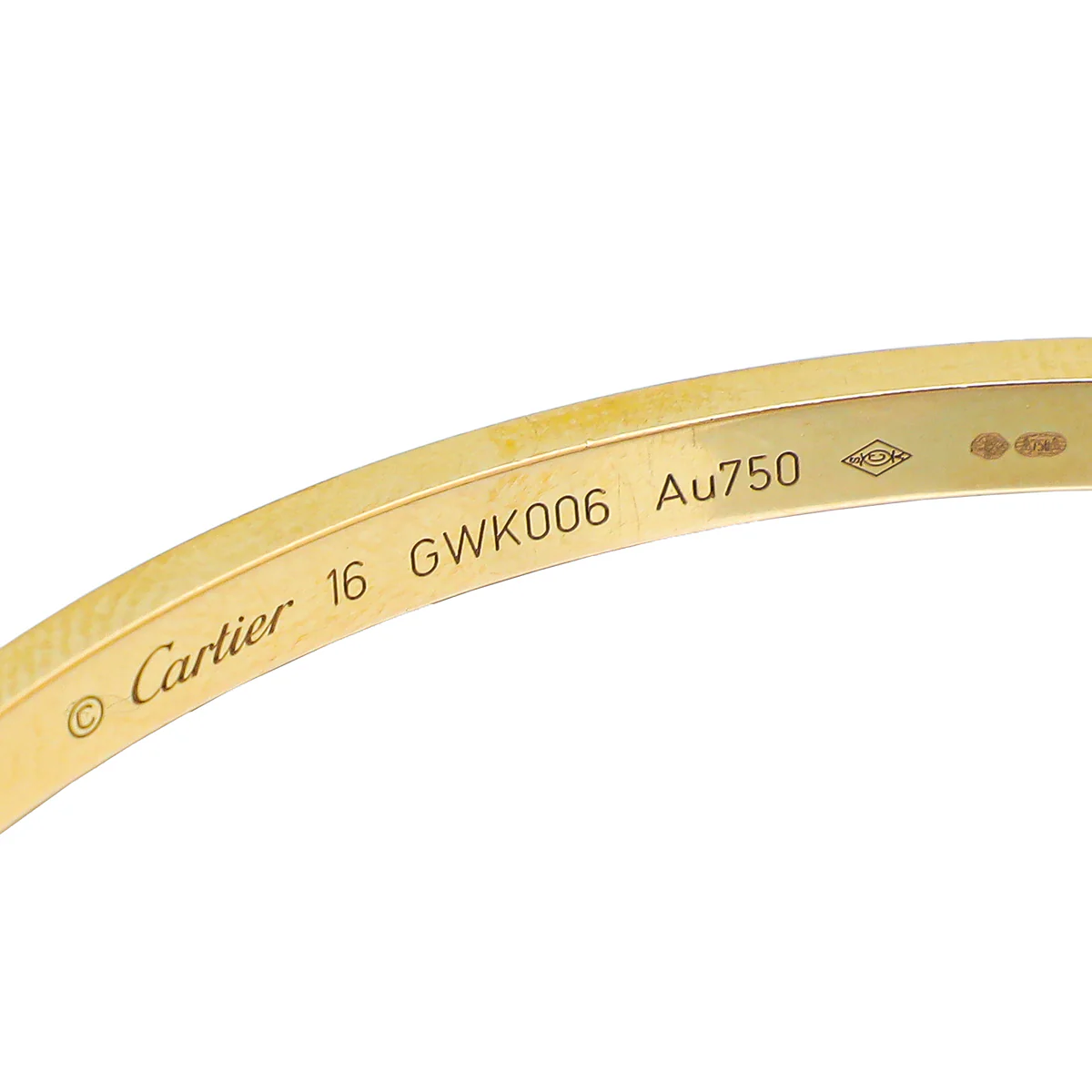 Cartier 18K Pink Gold 6 Diamonds Small Model Love Bracelet 16