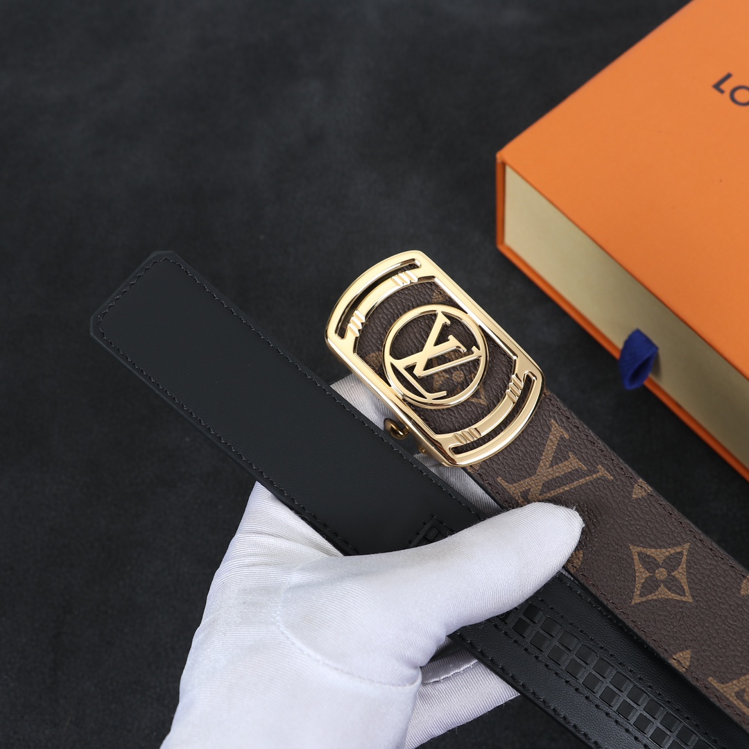 Louis Vuitton LV Leather Belts 1:1 Mirror Version