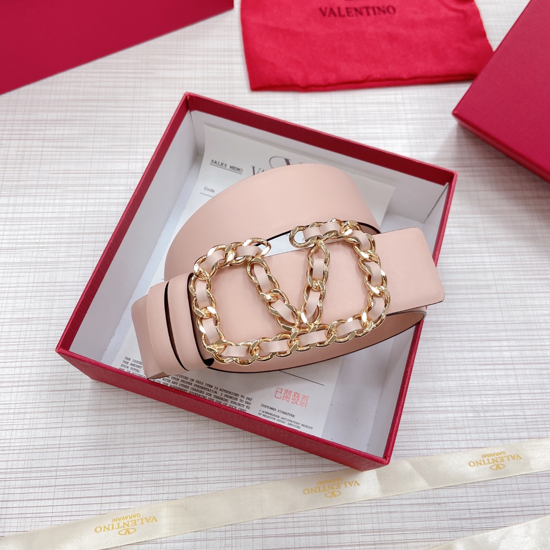 Valentino Leather Belts 1:1 Mirror Version