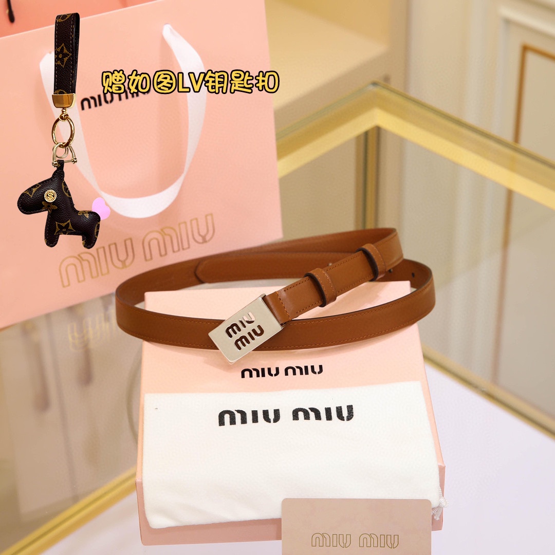 MiuMiu Leather Belts 1:1 Mirror Version