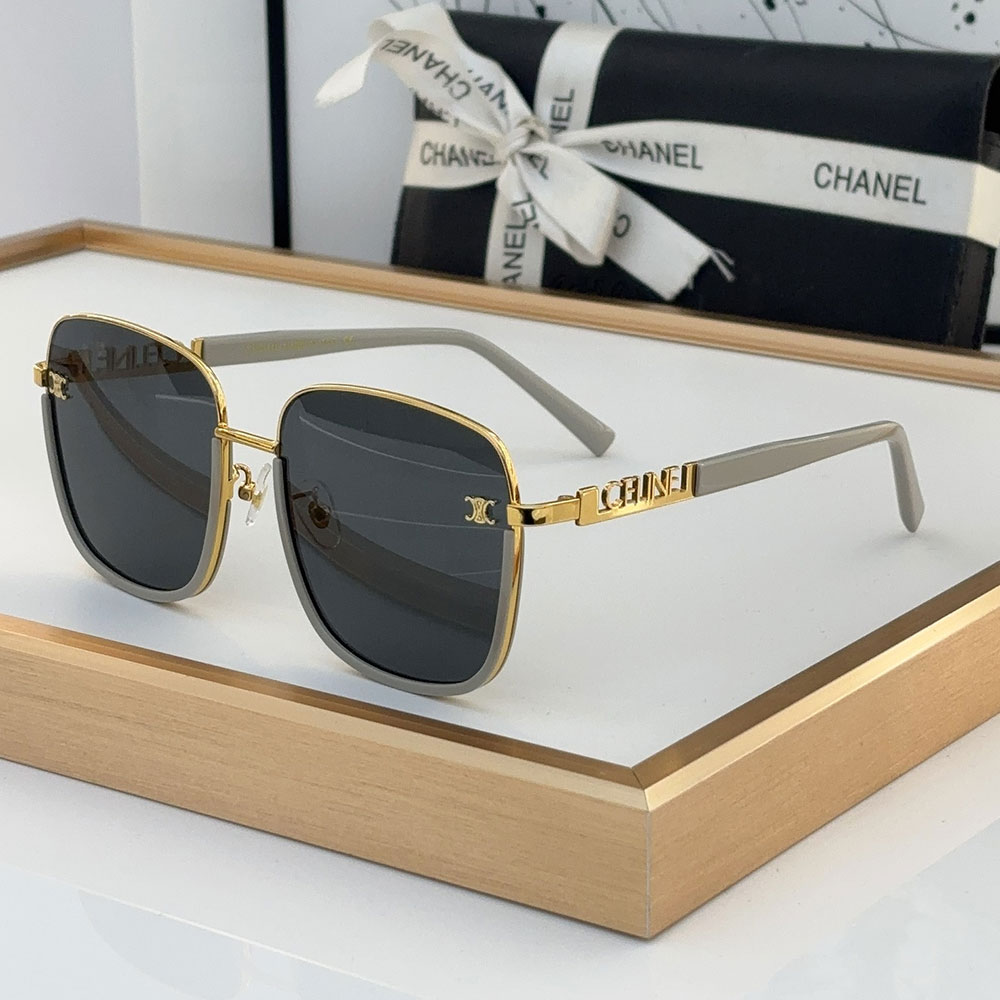 Celine  Mirror leg Stereoscopic Logo  sunglasses Top quality （Replica）