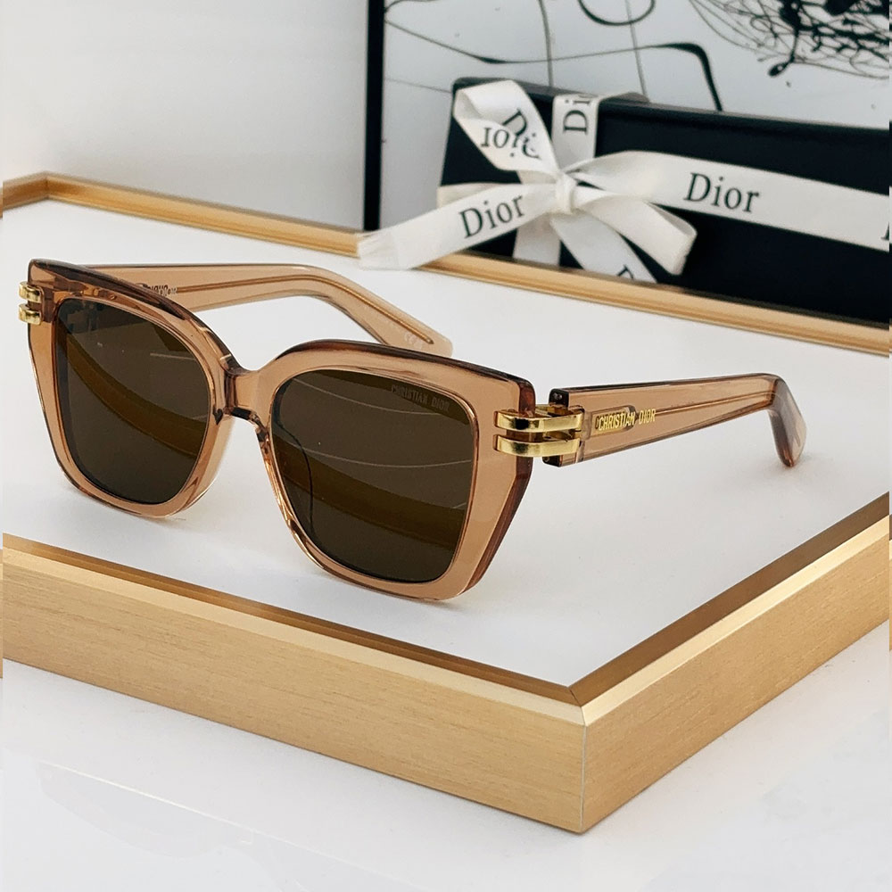 Dior Acetate Fibre Lrregular Lens sunglasses Top quality (Replica）