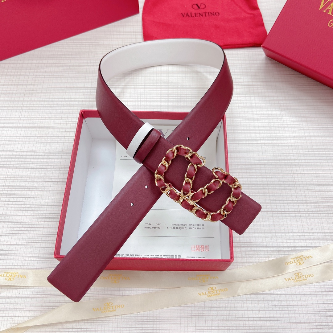 Valentino Leather Belts 1:1 Mirror Version