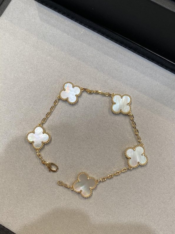 Van Cleef Bracelet Dupe, White Clover Bracelet