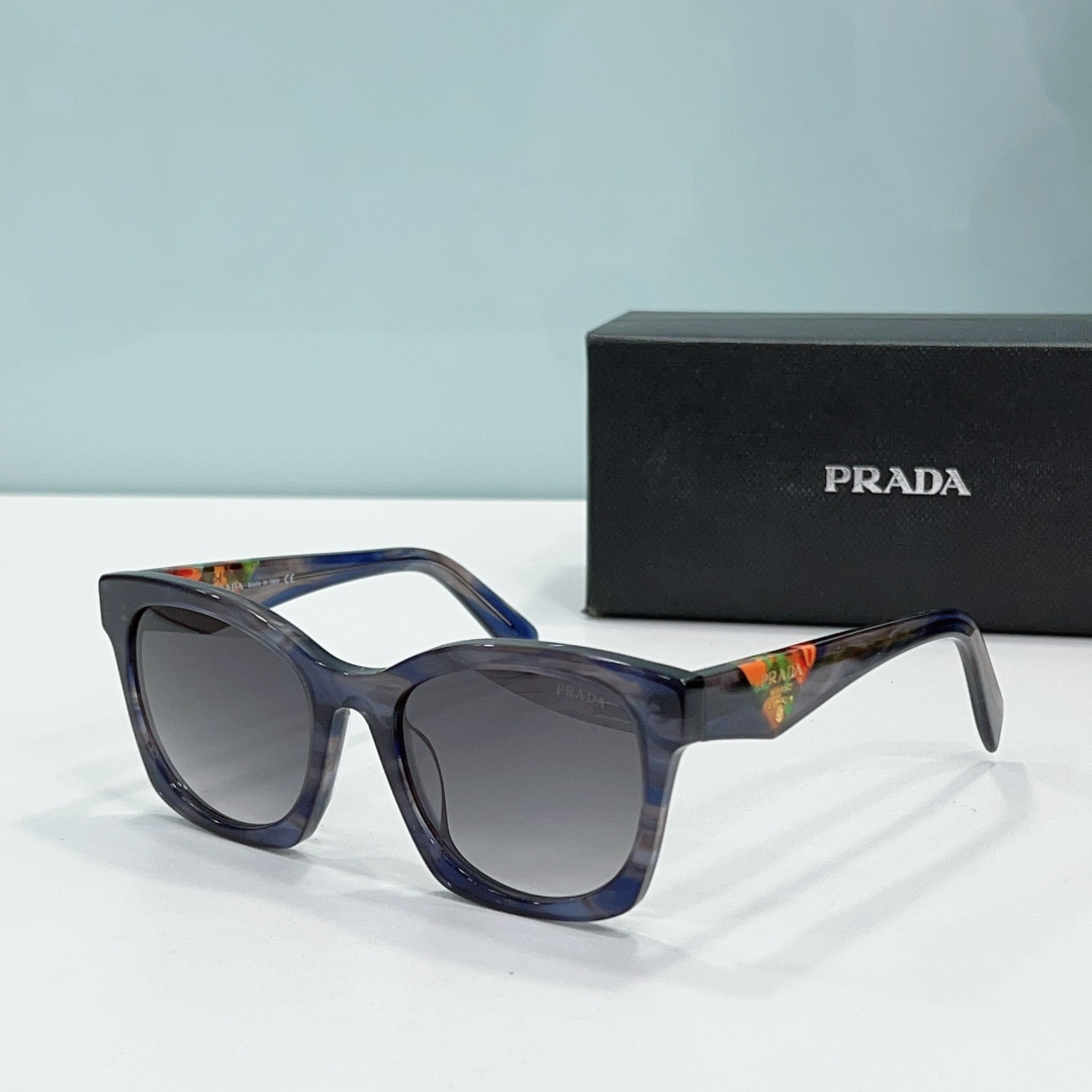 Prada Mirror leg print Logo  sunglasses Top quality （Replica）